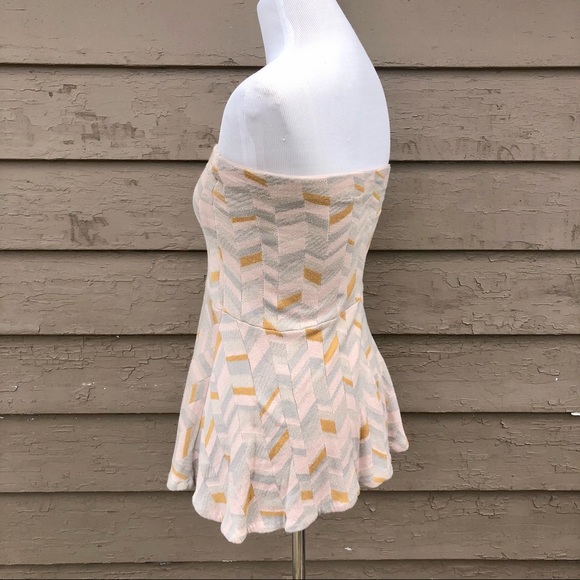 Anthropologie Moth boho strapless peplum top! - Picture 5 of 8